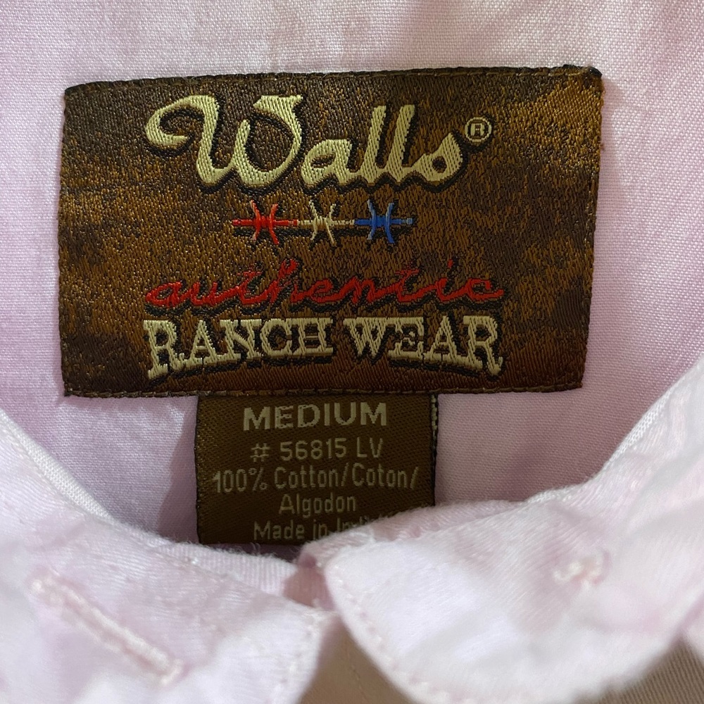 Wall’s Ranchwear Cowgirl pearl snap shirt.